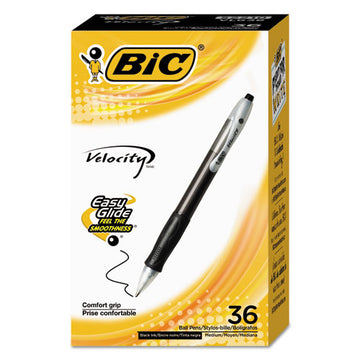BIC® Velocity Easy Glide Ballpoint Pen Value Pack, Retractable, Medium 1 Mm, Black Ink, Black Barrel, 36-pack freeshipping - TVN Wholesale